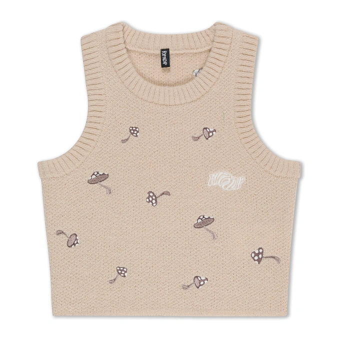 Кроп-топ женский RIPNDIP Euphoria Knit Crop Top Off White