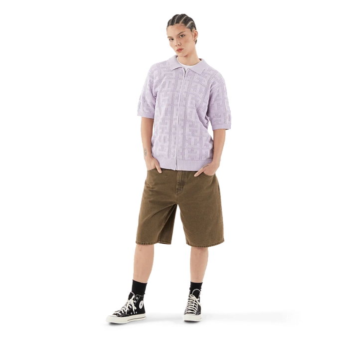 Рубашка вязаная HUF Monogram Jacquard Zip Sweater